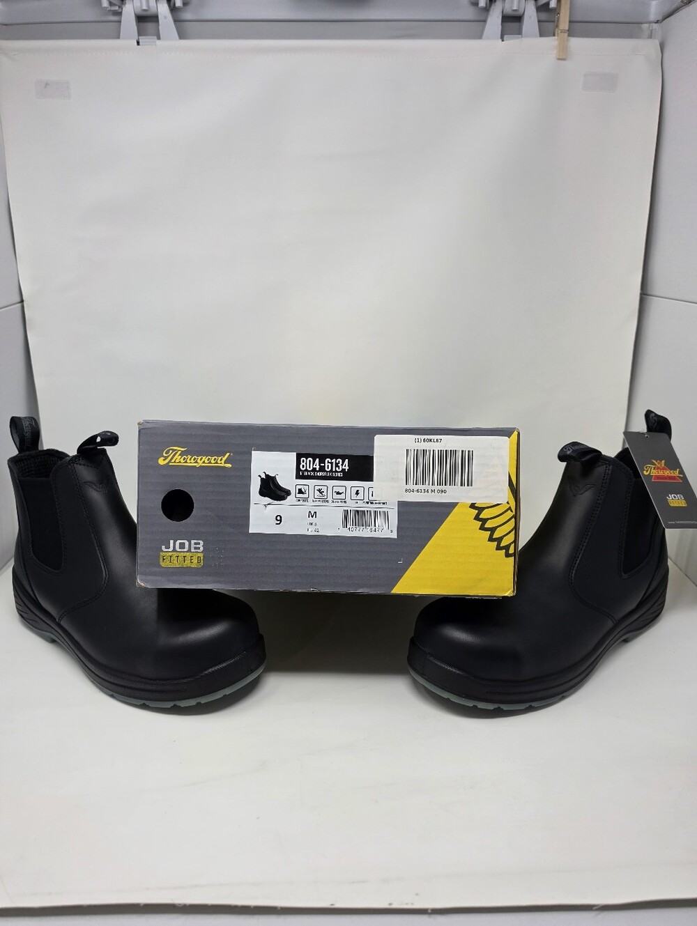 Thorogood 804-6134 6" Composite Toe Work Boots Black Men's 9 M NIB Quick Release